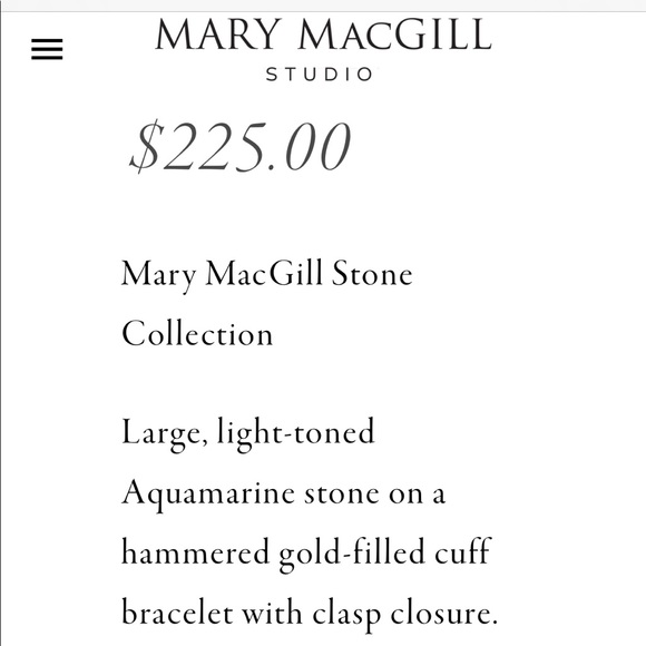 Aquamarine stone in a gold filled cuff bracelet - Picture 5 of 9